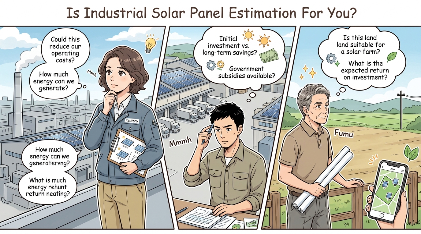 タイナビNEXTの産業用太陽光発電見積もりが向いている工場オーナーや事業担当者、土地活用を考える人の事例